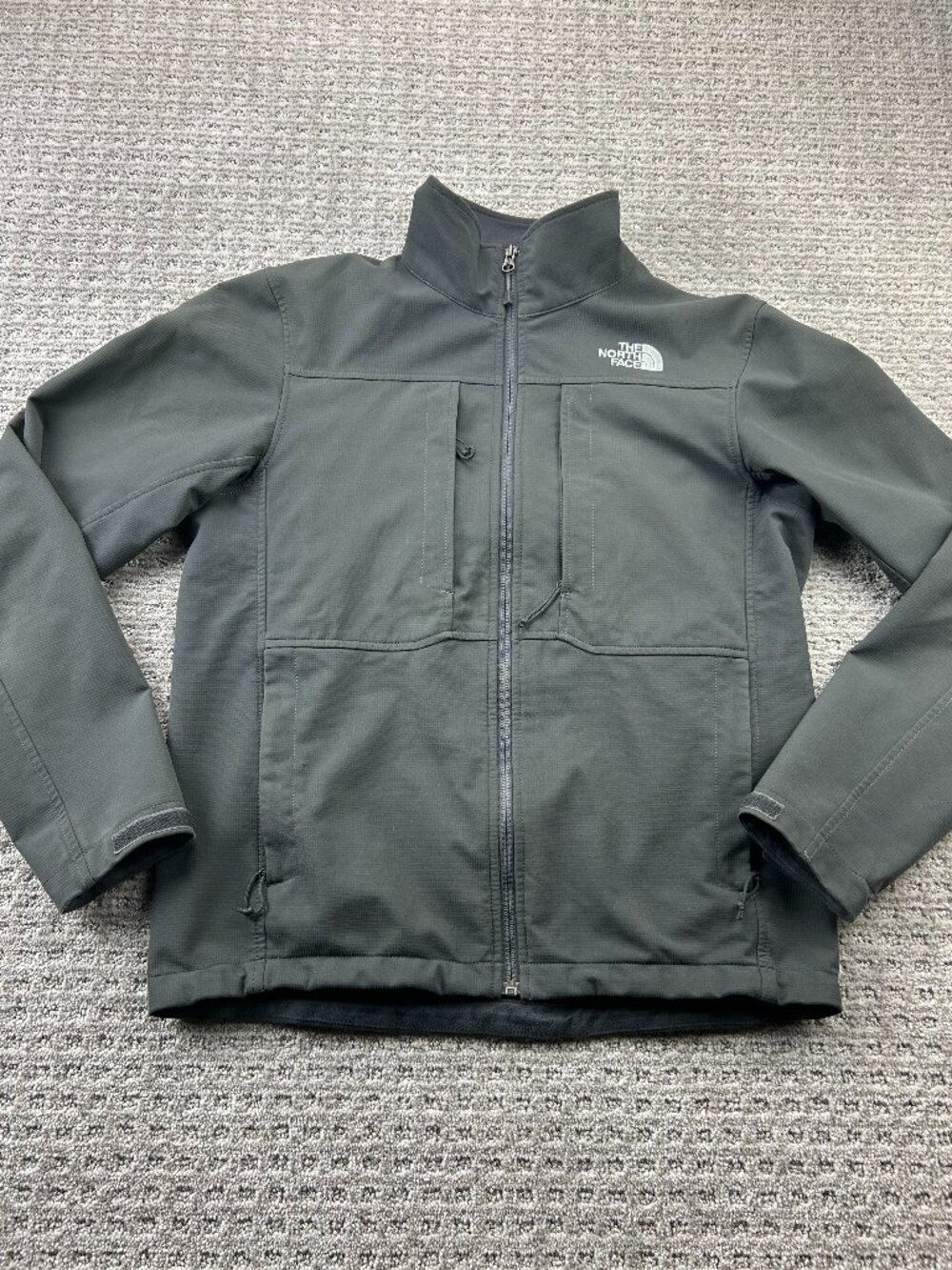The North Face Jacket Men Small S Gray Windbreaker Full Zip